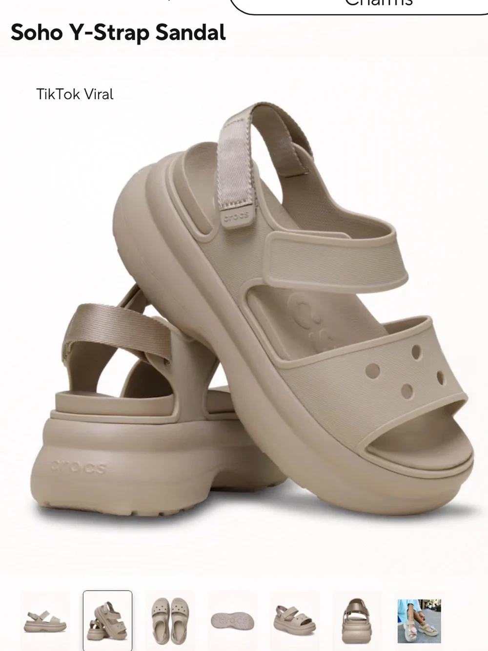 Crocs Soho Y-Strap Sandal Dulce Size 9